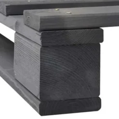 vidaXL - Bed frame pallet - Grijs - Massief grenenhout - 120x200 cm