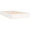 1-Persoons Bedden-vidaXL - Bed frame pallet - Wit - Massief hout - 90x200 cm