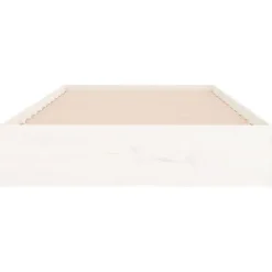 1-Persoons Bedden-vidaXL - Bed frame pallet - Wit - Massief hout - 90x200 cm