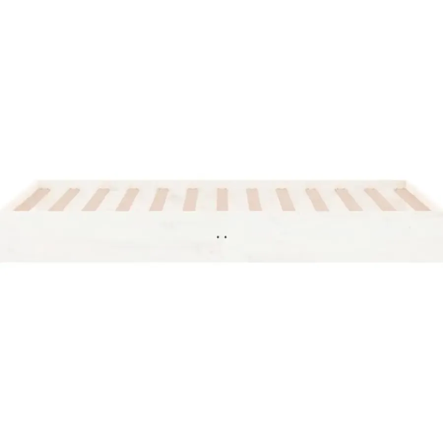 1-Persoons Bedden-vidaXL - Bed frame pallet - Wit - Massief hout - 90x200 cm