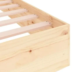vidaXL - Bed frame pallet zonder matras - Naturel -Massief hout - 140x200 cm