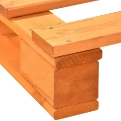 vidaXL - Bed frame pallet - Bruin - Massief grenenhout - 120x200 cm