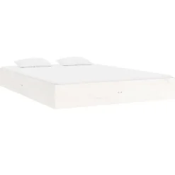 vidaXL - Bed frame pallet - Wit - Massief hout - 140x200 cm