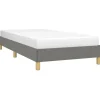 vidaXL - Bed frame zonder matras - Grijs en geel - Stof - 80x200 cm