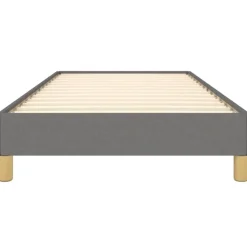 vidaXL - Bed frame zonder matras - Grijs en geel - Stof - 80x200 cm