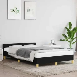 2-Persoons Bedden-vidaXL - Bed frame zonder matras - Zwart - Stof - 120x200 cm