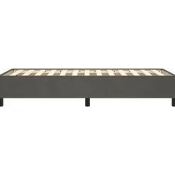 1-Persoons Bedden-vidaXL - Bed frame zonder matras - Donkergrijs- Fluweel - 90x200 cm