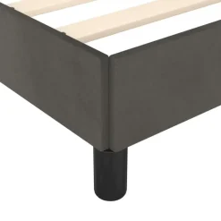 1-Persoons Bedden-vidaXL - Bed frame zonder matras - Donkergrijs- Fluweel - 90x200 cm