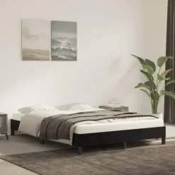 vidaXL - Bed frame zonder matras - Zwart - Fluweel - 140x200 cm
