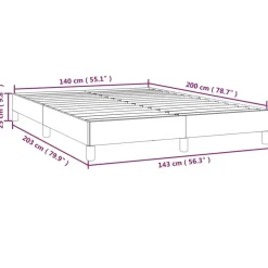 vidaXL - Bed frame zonder matras - Zwart - Fluweel - 140x200 cm