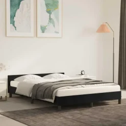Twijfelaars-vidaXL - Bed frame zonder matras - Zwart - Fluweel - 140x200 cm