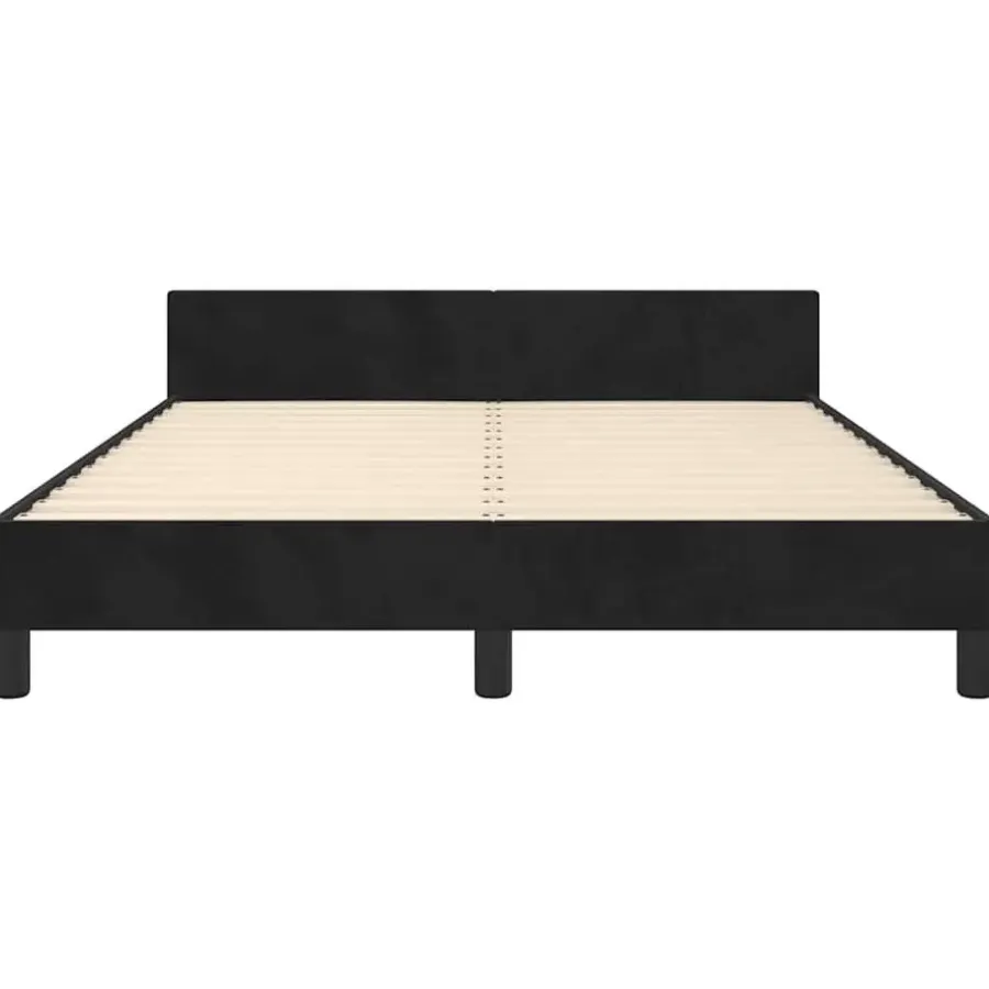 Twijfelaars-vidaXL - Bed frame zonder matras - Zwart - Fluweel - 140x200 cm