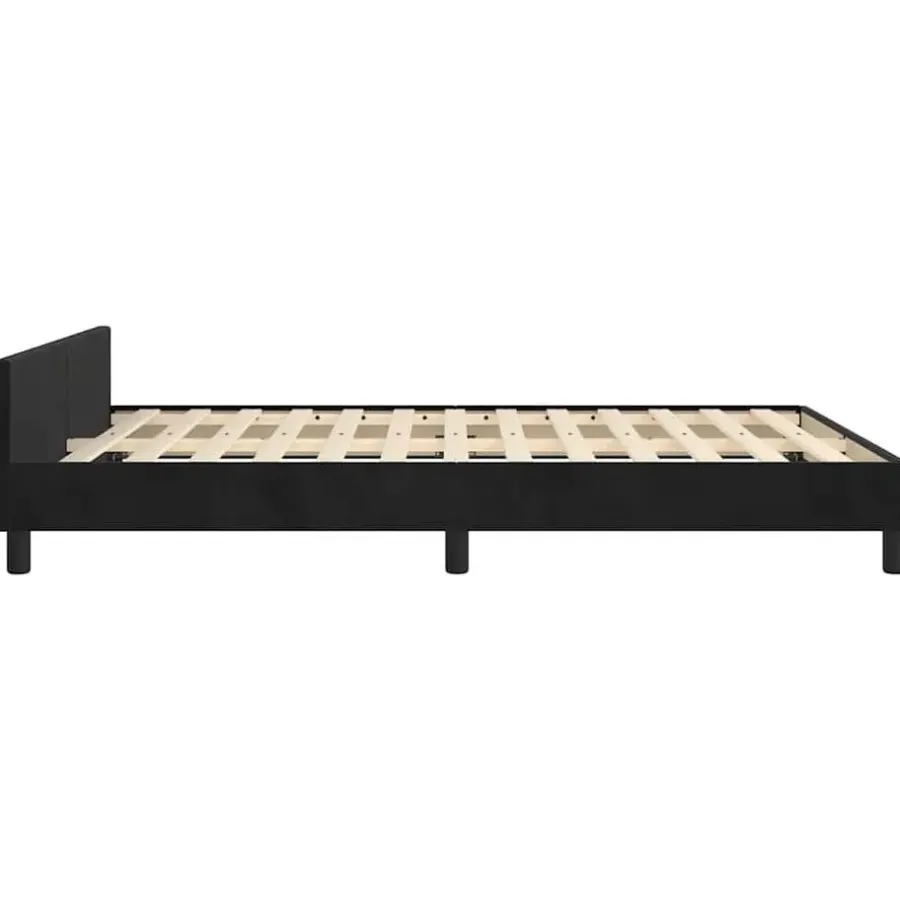 Twijfelaars-vidaXL - Bed frame zonder matras - Zwart - Fluweel - 140x200 cm