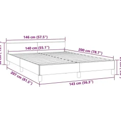Twijfelaars-vidaXL - Bed frame zonder matras - Zwart - Fluweel - 140x200 cm