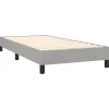 vidaXL - Bed frame zonder matras - Lichtgrijs - Stof - 90x200 cm