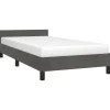 1-Persoons Bedden-vidaXL - Bed frame zonder matras - Donkergrijs - Fluweel - 90x200 cm