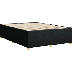 Twijfelaars-vidaXL - Bed frame zonder matras - Zwart - Stof - 140x200 cm