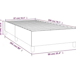 1-Persoons Bedden-vidaXL - Bed frame zonder matras - Zwart - Stof - 90x200 cm