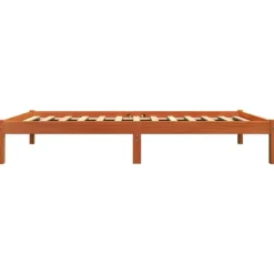 1-Persoons Bedden-vidaXL - Bed frame zonder matras - Wasbruin - Massief grenenhout - 90x200 cm