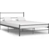 2-Persoons Bedden-vidaXL - Bed frame zonder matras - Grijs - Metaal - 140x200 cm