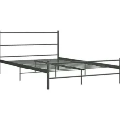 2-Persoons Bedden-vidaXL - Bed frame zonder matras - Grijs - Metaal - 140x200 cm