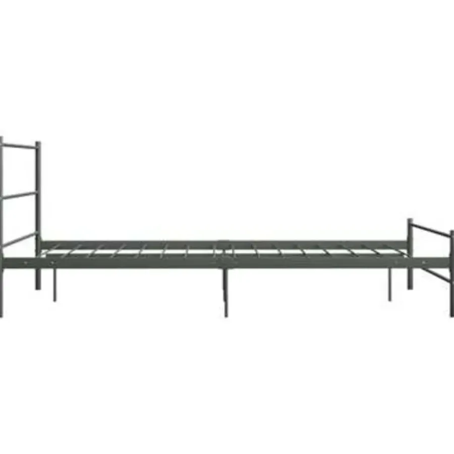 2-Persoons Bedden-vidaXL - Bed frame zonder matras - Grijs - Metaal - 140x200 cm