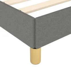 1-Persoons Bedden-vidaXL - Bed frame zonder matras - Donkergrijs - Stof - 80x200 cm