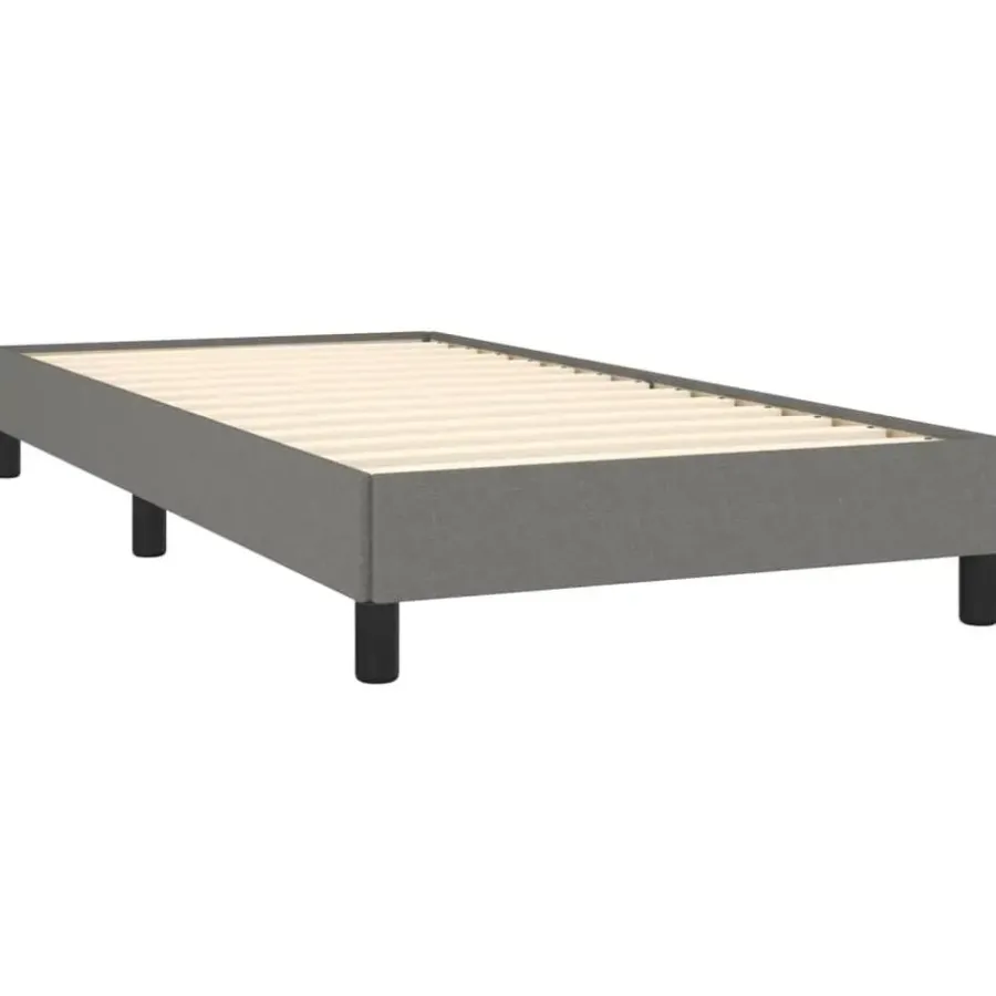 vidaXL - Bed frame zonder matras - Grijs en zwart - Stof - 80x200 cm