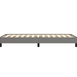 vidaXL - Bed frame zonder matras - Grijs en zwart - Stof - 80x200 cm