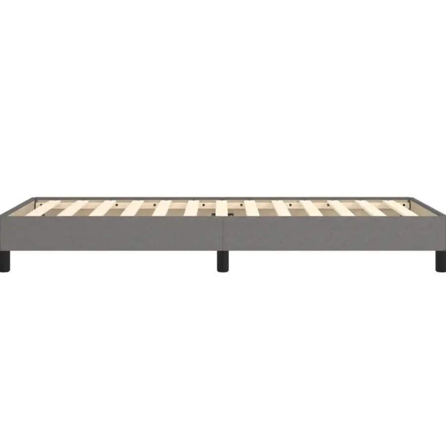 vidaXL - Bed frame zonder matras - Grijs en zwart - Stof - 80x200 cm
