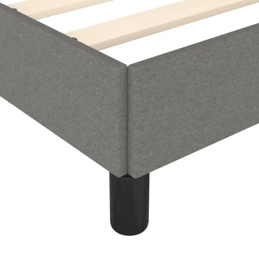 vidaXL - Bed frame zonder matras - Grijs en zwart - Stof - 80x200 cm