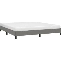 Twijfelaars-vidaXL - Bed frame zonder matras - Donkergrijs - Stof - 160x200 cm
