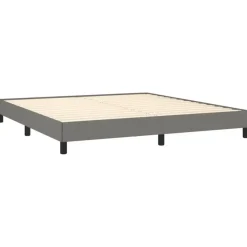 Twijfelaars-vidaXL - Bed frame zonder matras - Donkergrijs - Stof - 160x200 cm