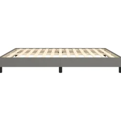 Twijfelaars-vidaXL - Bed frame zonder matras - Donkergrijs - Stof - 160x200 cm