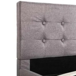 vidaXL - Bed met opbergruimte - Hydraulische - Taupe - Stof - 120x200 cm