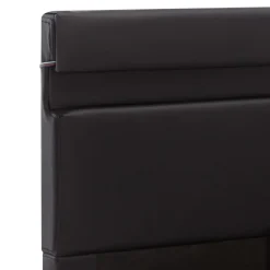 vidaXL - Bed met opbergruimte incl. LED - zwart - Kunstleer - 120x200 cm