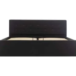 vidaXL - Bed met opbergruimte - Hydraulisch - Zwart - Kunstleer - 140x200 cm