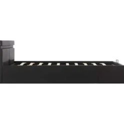 vidaXL - Bed met opbergruimte en LED - Zwart - Kunstleer - 160x200 cm