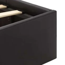vidaXL - Bed met opbergruimte en LED - Zwart - Kunstleer - 160x200 cm
