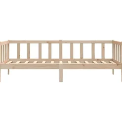 1-Persoons Bedden-vidaXL - Bedbank - Naturel - Grenenhout - 90x200 cm