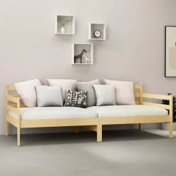 vidaXL - Bedbank - Naturel - Massief grenenhout - 90x200 cm