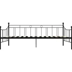 vidaXL - Bedbank excl lade - Zwart - Metaal - 90 x 200 cm