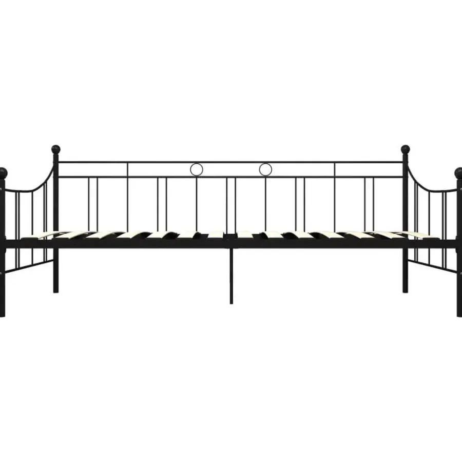 vidaXL - Bedbank excl lade - Zwart - Metaal - 90 x 200 cm