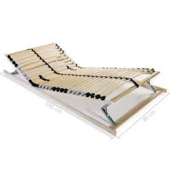 Lattenbodems-vidaXL - Bedbodem - Bruin - Hout - 80 x 200 cm