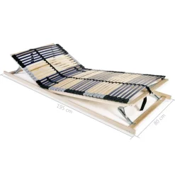 Lattenbodems-vidaXL - Bedbodem - Bruin - Hout - 80 x 200 cm