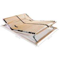 Lattenbodems-vidaXL - Bedbodem - Bruin - Hout - 140 x 200 cm