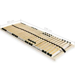 Lattenbodems-vidaXL - Bedbodem - Bruin - Hout - 80 x 200 cm