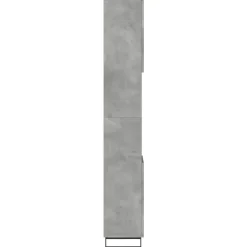 vidaXL - Betongrijs Kolomkast met 2 deuren 2 vakken - Hout - 30x30x190 cm