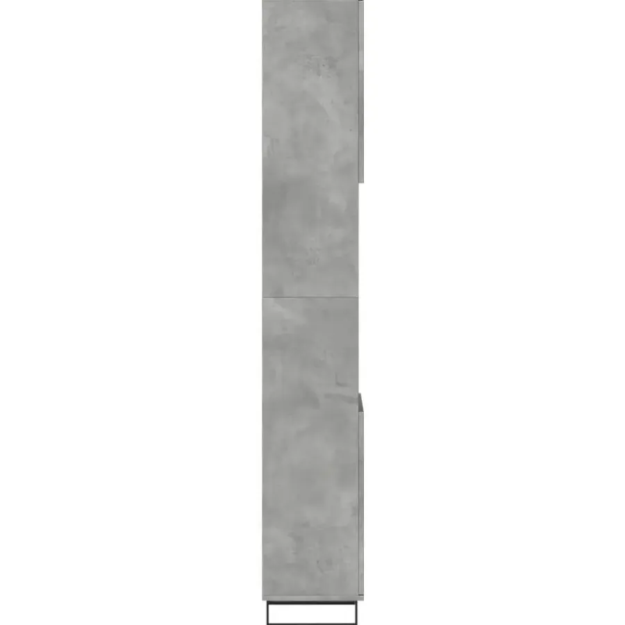 vidaXL - Betongrijs Kolomkast met 2 deuren 2 vakken - Hout - 30x30x190 cm