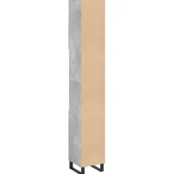 vidaXL - Betongrijs Kolomkast met 2 deuren 2 vakken - Hout - 30x30x190 cm